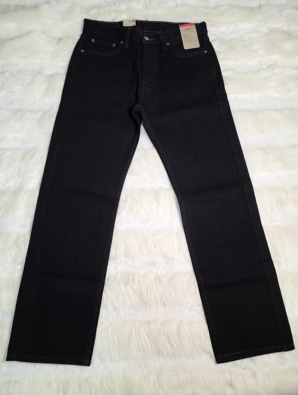 Levi's 505 Regular Black Jeans Men 30x30 NEW